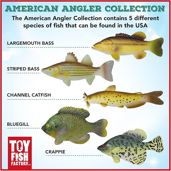 Toy Fish Set American Angler Collection and River Monster Collection (American Angler Collection)