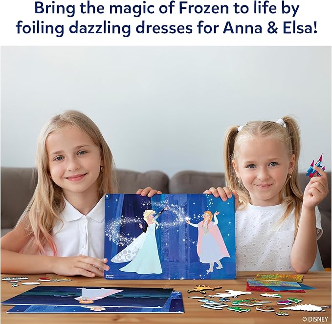 Skillmatics Foil Fun - Disney Frozen, Mess-Free Art for Kids, Craft Kits & Supplies, DIY Creative Activity, Travel Toys, Gifts for Fans of Elsa, Anna, Olaff, Girls, Boys, Ages 4, 5, 6, 7, 8, 9