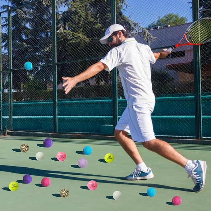 QF ENTHUSY Pink Tennis Balls, 3 Pack Colored Tennis, Suitable for Beginner, Training, Matches & Practice Sessions