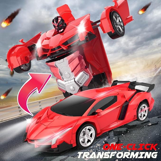 Dolanus Remote Control Car - Transform Robot RC Cars, Toys for Ages 5-7, Kids Toys, 4 Year Old Boy Toys, Toys for 3 4 5 6 7 8 10 12 Years Old Boy, Gifts for Boys Kids Toddlers Birthday