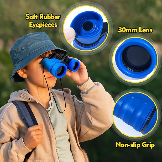 Binoculars for Kids, Kids Binoculars for Ages 3-12 Boys Girls, Outdoor Gifts Toys for Kids- Perfect for Bird Watching, Camping, and Outdoor Exploration