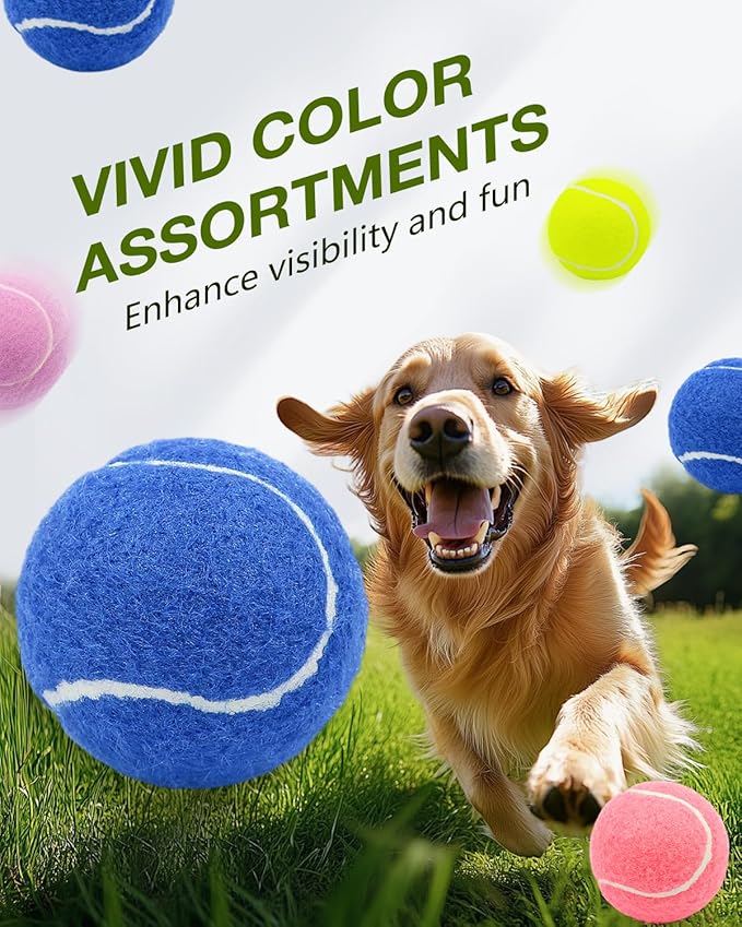 GOLDNITE Tennis Balls for Training and Dogs,12/20 Pack Practice Tennis Ball with Mesh Bag for Transport and Beginner Exercise High Elasticity Durable Pet Playing Tennis Ball Set