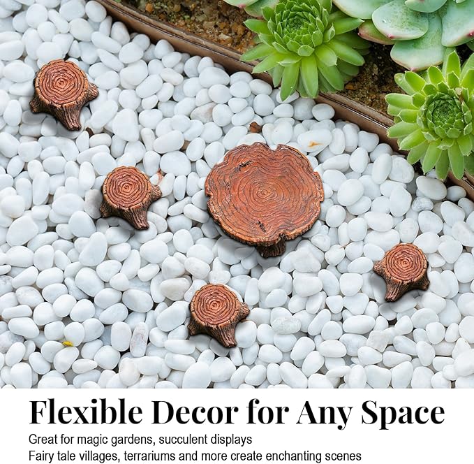 Fairy Garden Accessories Kit with Miniature Table and 4 Chairs, Dollhouse Furniture Set for Terrarium, Mini Garden Outdoor Decor, Fairy Village