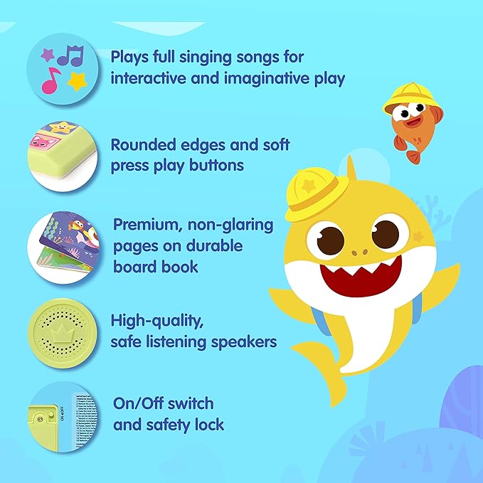 Baby Shark Nursery Rhymes 10 Button Sound Book| Learning & Education Toys | Interactive Baby Books for Toddlers 1-3 | Gifts for Boys & Girls