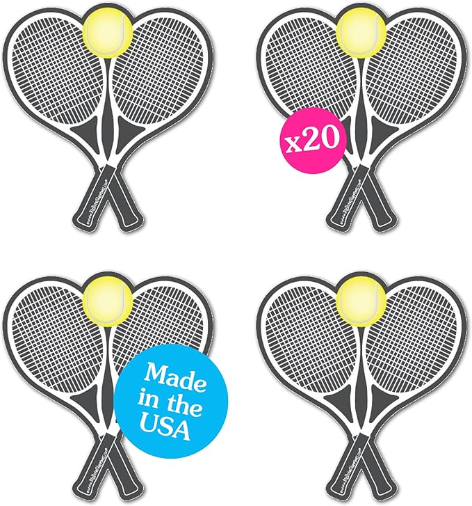 Big Dot of Happiness You Got Served - Tennis - Tennis Ball Decorations DIY Baby Shower or Birthday Party Essentials - Set of 20