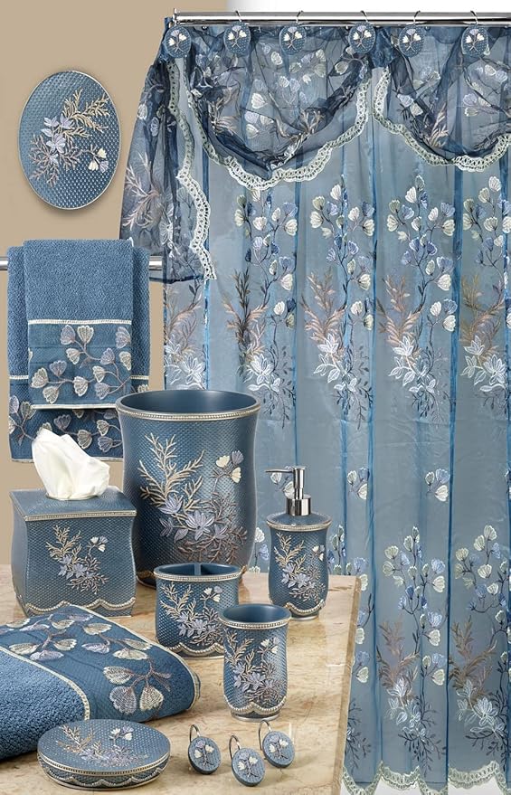 Zahari Home Capri Modern Bathroom Towel Set - 3 Piece Set, Bath Towel, Hand Towel and Wash Towel - Classic Luxury Contemporary Decor - Beautiful Bath Ensemble - Unique Royal Blue