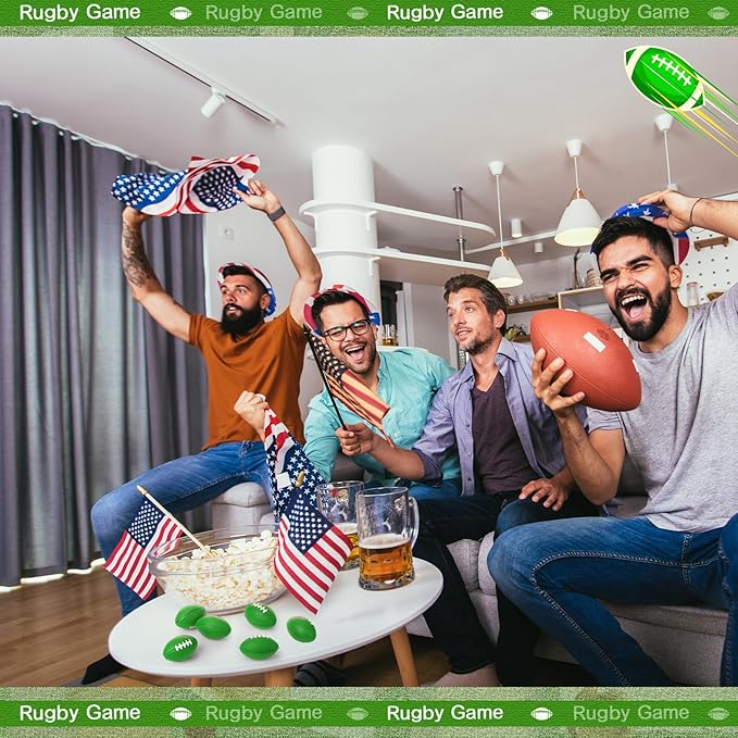 Blulu 30 Pack Mini Foam Football 2.17" Mini Football Party Favor Stress Ball Bulk Small Foam Sports Valentines Ball for Birthday Carnival Reward Party Bag Gift Filler(Green)