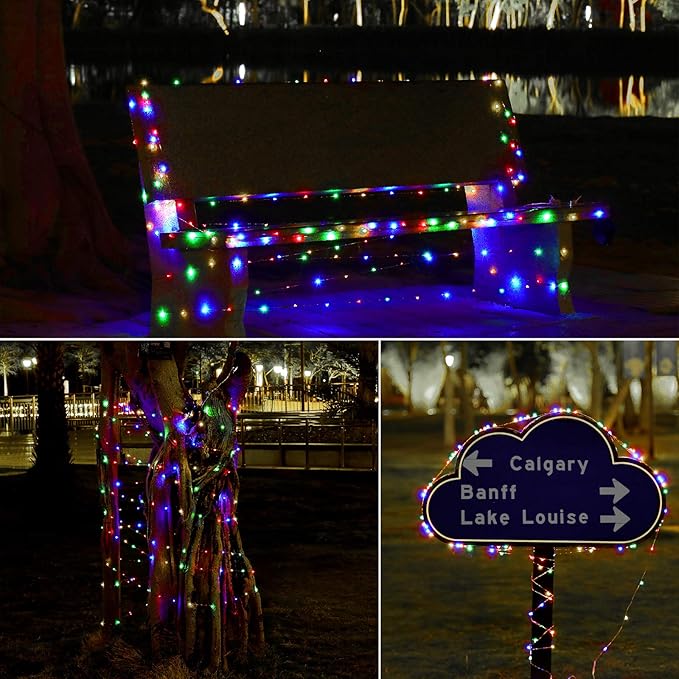 Ariceleo Led Fairy Lights Battery Operated, 1 Pack Mini Battery Powered Copper Wire Starry Fairy Lights for Bedroom, Christmas, Parties, Wedding, Centerpiece, Decoration (5m/16ft Multi-Colored)