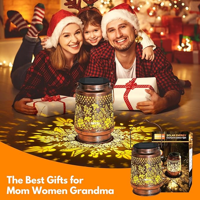 Christmas Gifts for Women, Solar Lantern Outdoor Waterproof Decorations Garden Decor, Christmas Birthday Gifts for Women, Mom, Grandma Decorative Garden, Yard, Patio, Lawn, Balcony Porch - Hummingbird