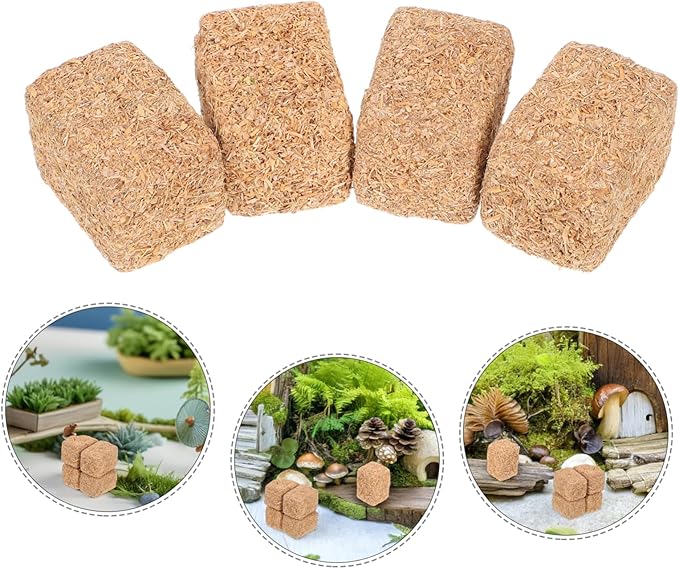 Miniature Faux Straw Bales 4Pcs Simulated Haystack Decor for Autumn Harvest Scene for DIY Farm Decor and Seasonal Display