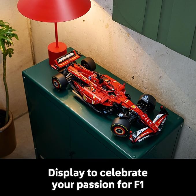 LEGO Technic Ferrari SF-24 F1 Model Car Kit - Building Set for Adults, Ages 18+ with Realistic Features - Ferrari DIY Craft for Display - Gift Idea for F1 Fans - 42207