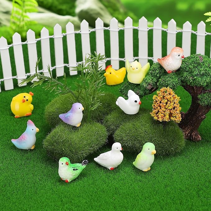 100 Pcs Mini Resin Animals to Hide Tiny Resin Animals 100 Styles Fairy Garden Decor Miniature Little Small Figurines Bulk for Accessories Micro Landscape Aquarium Potted Crafts Decoration Toys