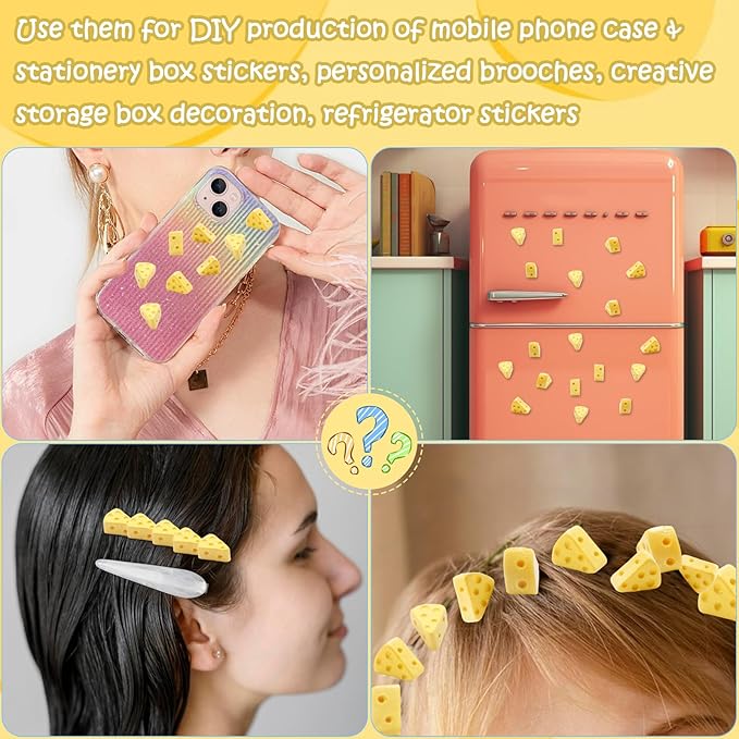 30 Pcs Miniature Kitchen Food Cheese Simulation Triangle Cheesecake Food Figurines for Mini House Kitchen Decoration Set a