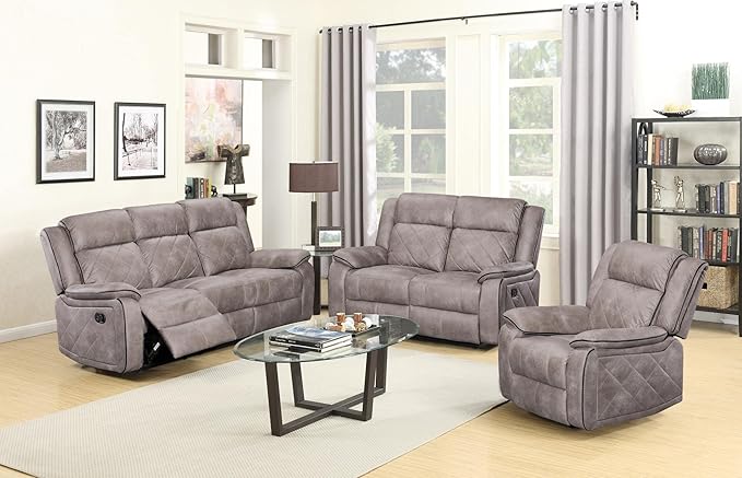 Living Room Sofa and Loveseat Set, Pillow Top Backrest and Armrests (Sofa+LOVESEAT)