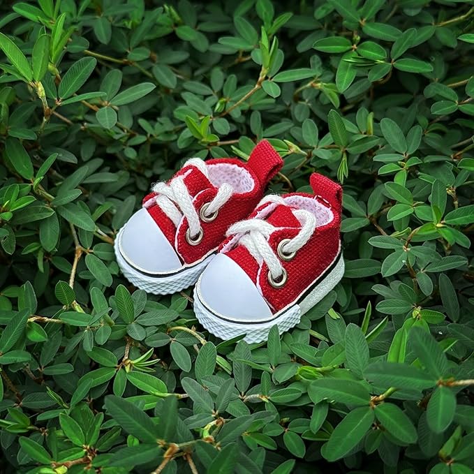 Compatible with Labubu Doll Shoes for 17cm Doll,Shoes Used for Labubu Accessories (F-Red)