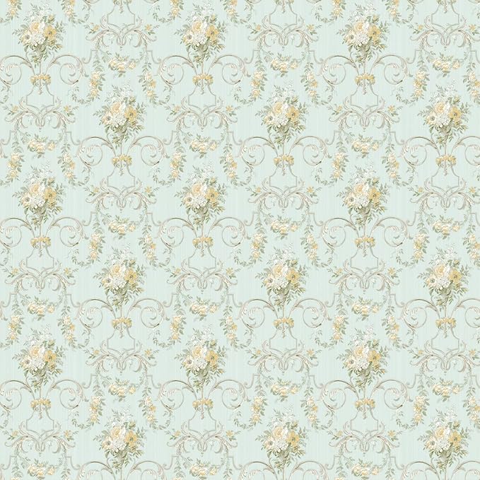 Miniature Dollhouse Accessories Wall Paper 18.9 * 28.34Inch - Wallpaper Self-Adhesive Fit for 1/12 1/6 Scale Decorative Stickers- Light Blue