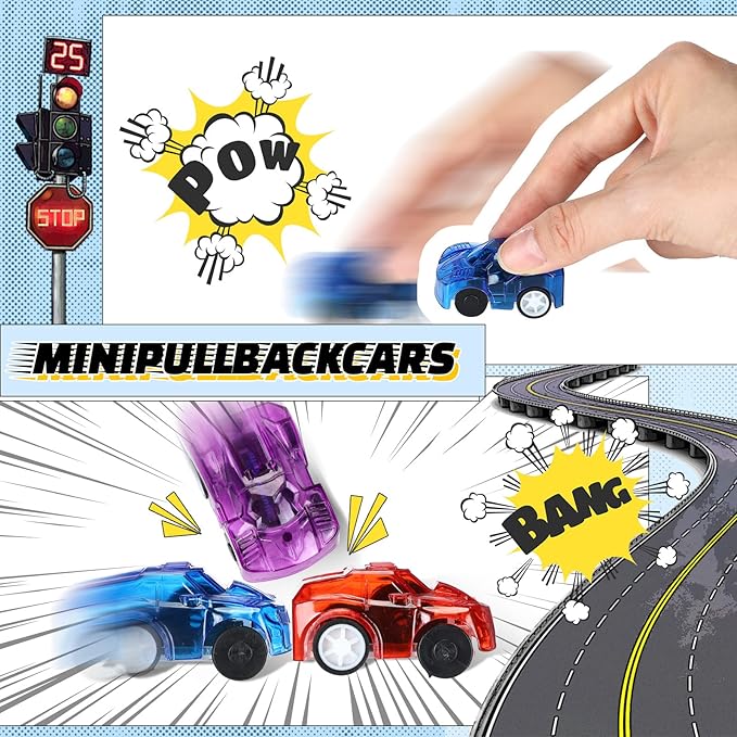 Jerify 240 Pack Pull Back Cars Bulk Mini Car Assorted Colorful Cars Party Favor Pinatas Fillers Small Vehicles for Party Favors Holiday Goodie Bag Stuffers Teacher Treasure Prize