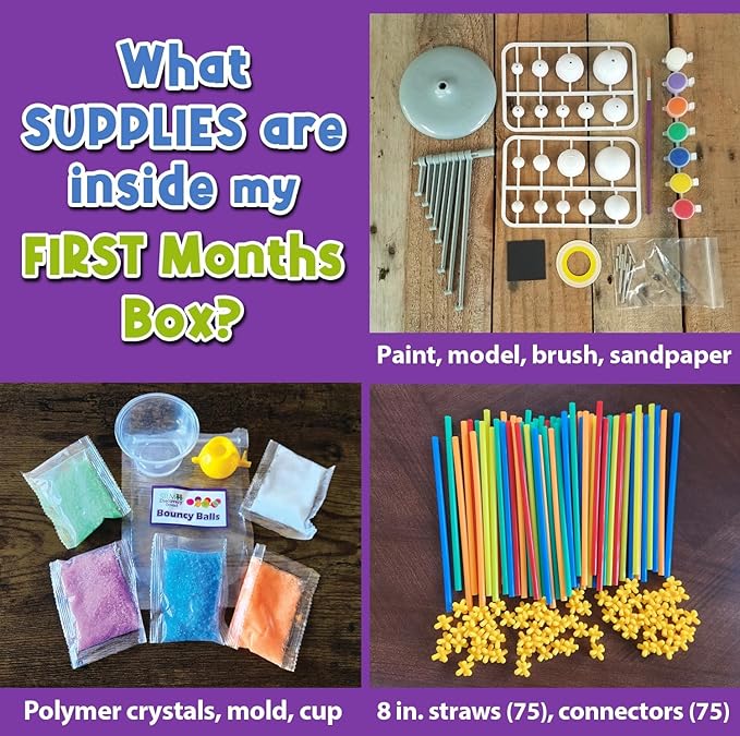 3-Month STEM Science Kit for Kids Ages 7–12 | 3 Hands-On Projects per Box | Educational Science & Engineering Activities | Ships Monthly