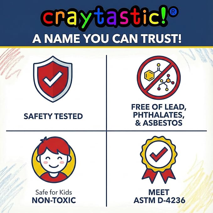 Craytastic! Bulk Unwrapped Crayons (Blue) - Box of 144 Pieces = 48 Full Size for Crafting, Parties, Kids - Broken Crayons, Paperless - Safety Tested Compliant with ASTM D-4236