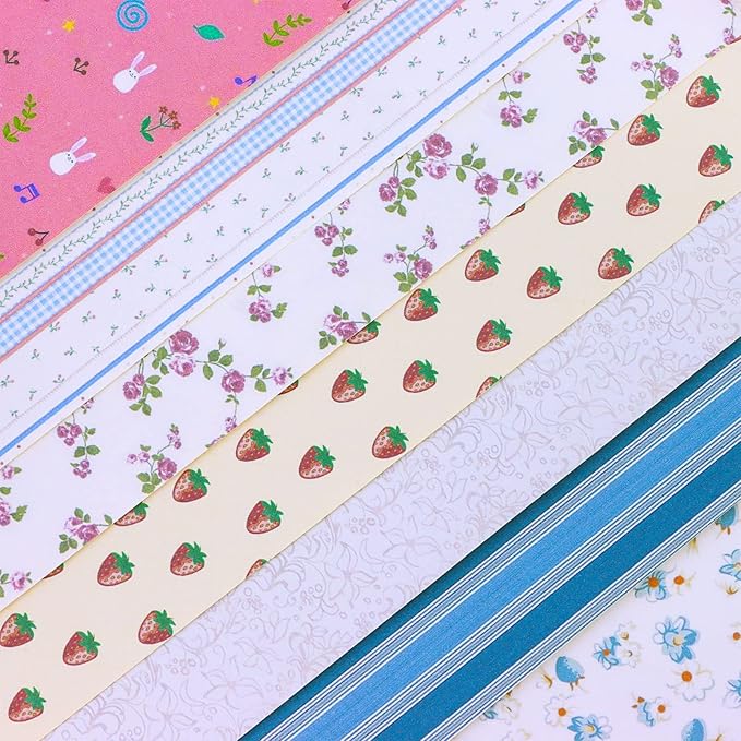 10 Sheets Dollhouse Wallpaper Miniatures Dolls House Floor Paper Card Sticker Effect Paper Flooring Pape-r Gloss Card Sheet Mini Lovely Wall Papers DIY 1/6 Dolls House Floorboards Real Life DIY Decor