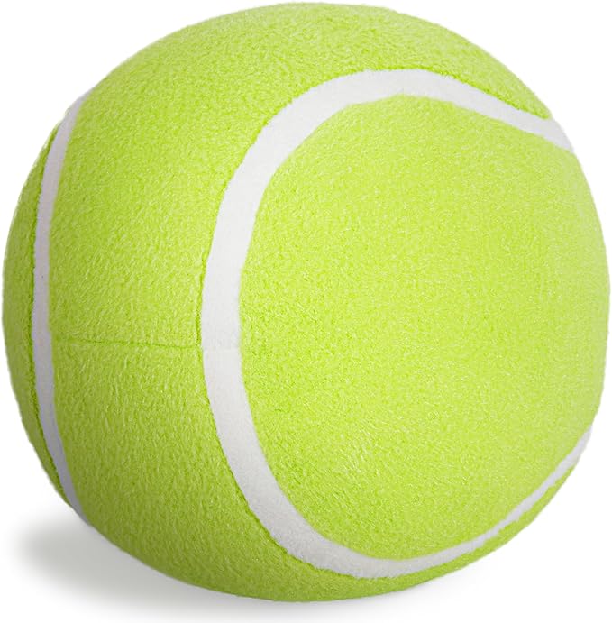 OurHonor Tennis Ball Plush, 11.8" Soft Tennis Stuffed Toy Tennisball Throw Pillow Fluffy Tennis Plushies Sport Theme Gift for Kids Boy & Girls Children