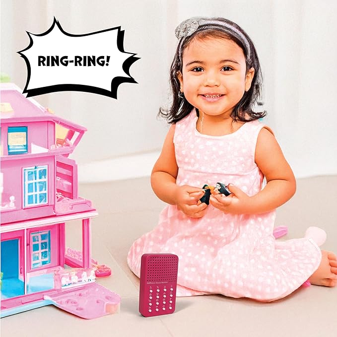 Dollhouse Noisemaker with 16 Sounds and Phrases, Great for Minis, Dolls and Miniatures, Portable Electronic Sound Maker Doll House Themed Sound Board for Kids, Birthday Noise Maker Toy Effects Gift