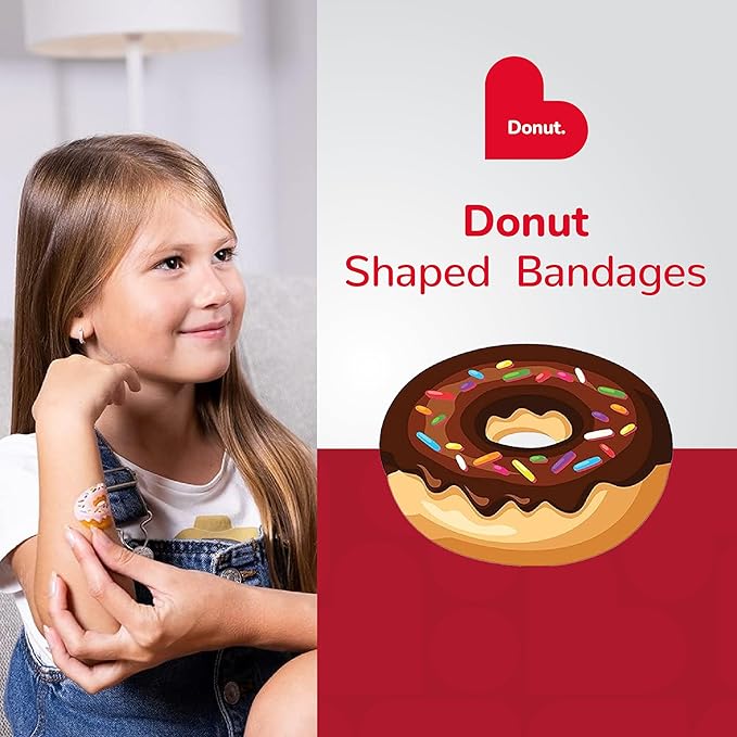 BioSwiss Bandages, Donut Shaped Self Adhesive Bandage Set, Latex Free, Sterile Wound Care, 24 Count