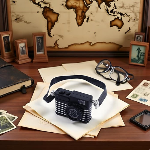 1:4 Scale Mini Camera Prop Ornament Vintage Camera Model, Miniature Digital Camera Mini Decoration Accessories Photography Props Ornament(Style 3)