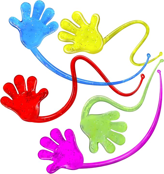 350 Pcs Bulk Sticky Hands for Kids - Slappy Slap Little Small Hands Sticky Toy - Goodie Bags Stuffers Party Favors for Birthday, Treasure Box, Hand Game 4-8, 8-12 - Easter Basket Fillers