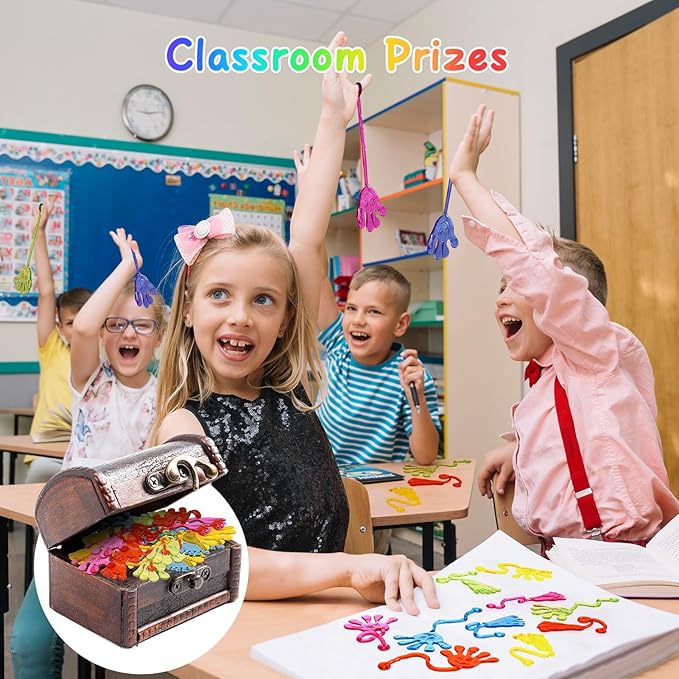 Sticky Hands Bulk 120 PCS Party Favors for Kids 4-8,8-12 Year Stretchy Sticky Hand Feet Goodie Bags Stuffers for Kids Treasure Box Toys for Classroom Small Mini Prizes Trinkets Pinata Stuff