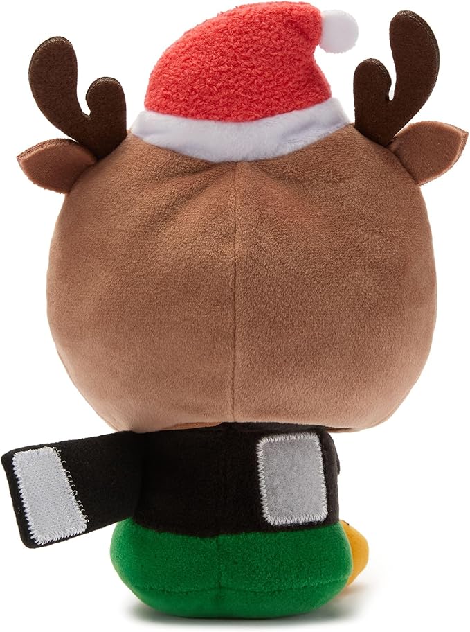 Disney Store Official Mini Mix-Its Plushies – Mickey Mouse Holiday - Cute Stuffed Animals - Mix & Match Detachable Hats - Hook and Loop Strap - Plush Toys for Kids and Collectors, 7 Inch