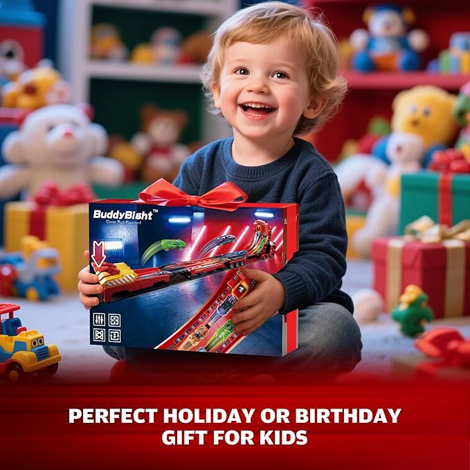 3in1 Carrier Truck Race Track Toddler Toys, Carrier Toy Truck w/45 Inch Foldable Race Track, 12 Die Cast Cars Toys for Ages 2-4, Semi Truck Toy w/Light & Sound, Kids Play Cars & Race Car Toys for Kids
