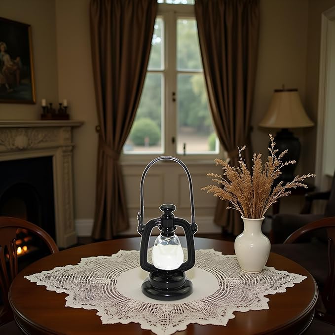 Black Decoration Accessories, 1:12 Dollhouse Miniature Scene Model Hurricane Lantern Play, Accessories (23 x 43 mm),Decorations,This Product is not Suitable for Children Under 12