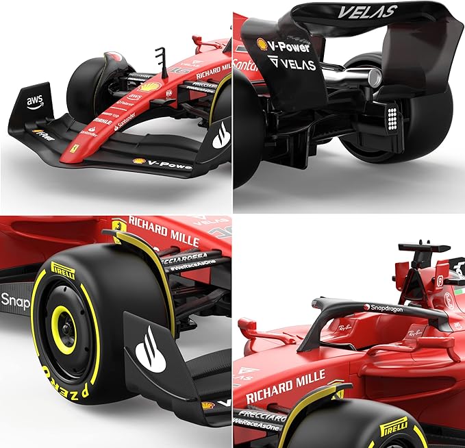 Voltz Toys Authentic Licensed 1:12 Ferrari F1 75 Remote Control Car - F1 Collection RC car Series for Kids and Adults - 2.4GHz RC Car for Gift (1:12 Ferrari F1 75)