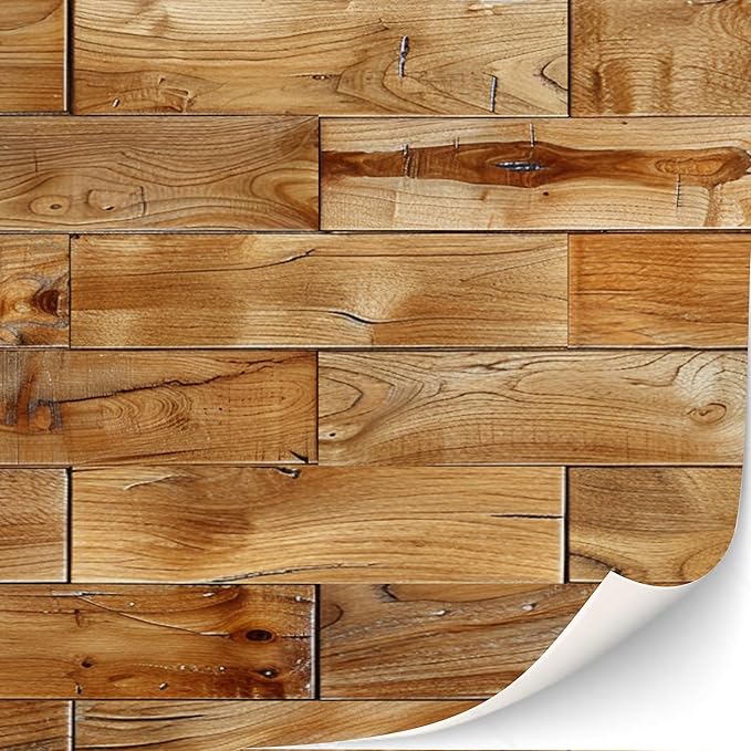 3 Sheets Self-Adhesive Flooring for Dollhouse 1:12 Scale (Honey Oak)