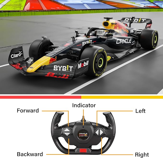 Voltz Toys Authentic Licensed 1:12 F1 RedBull Rb18 Remote Control Car - F1 Collection RC car Series for Kids and Adults - 2.4GHz RC Car for Gift (1:12 RedBull Rb18(NO.1))