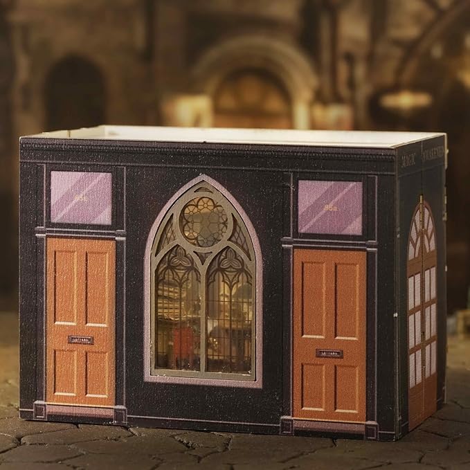 DIY Miniature House Kit, CUTEROOM Mini House Kit for Adult to Build, Wooden Dollhouse Making Kit with Furniture, Christmas Birthday Gifts (Magic)