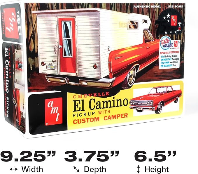 AMT 1965 Chevy El Camino w/Camper 1:25 Scale Model Kit