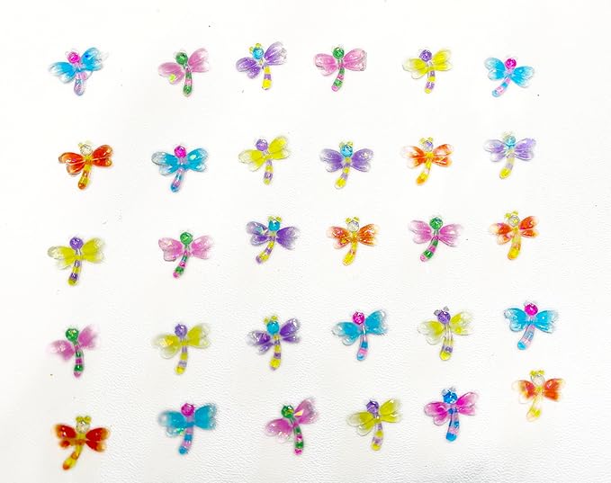 200PCS Mini Dragonflie Decor for Dollhouse Resin Tiny Dragonflie for Crafts Micro Miniature Dragonflies for Fairy Garden Dollhouse Micro Landscaping Decoration