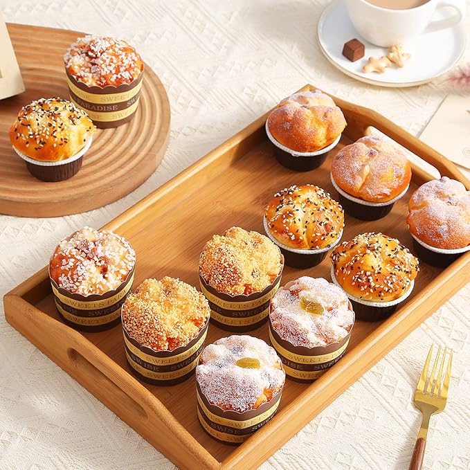 Joeabor Fake Cupcakes, Artificial Cupcakes for Display, Realistic Fake Food, Artificial Cake Fake Desserts Pastries for Decoration, Decorative Faux Cakes Set A 6 Pack