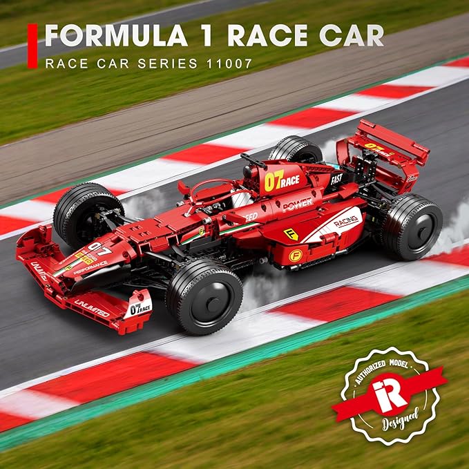 Reobrix F1 Cars Building Sets for Adults, Technical Formula 1 Model Car Kits, Cool 1:8 Scale Race Car Model Display for Home or Office Decor, Collectible Gifts for F1 Fans (928 PCS,Static Version)