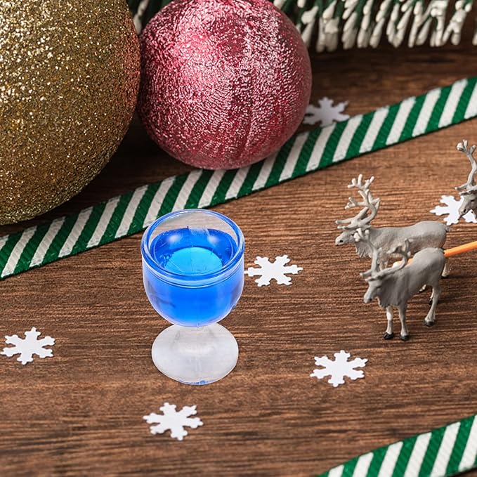 SUPVOX 1:12 Wine Glasses Miniature Resin Mini Beer Cups Drinking Water Cups Model Dollhouse Ornament Kitchen Miniatures Accessories 12pcs