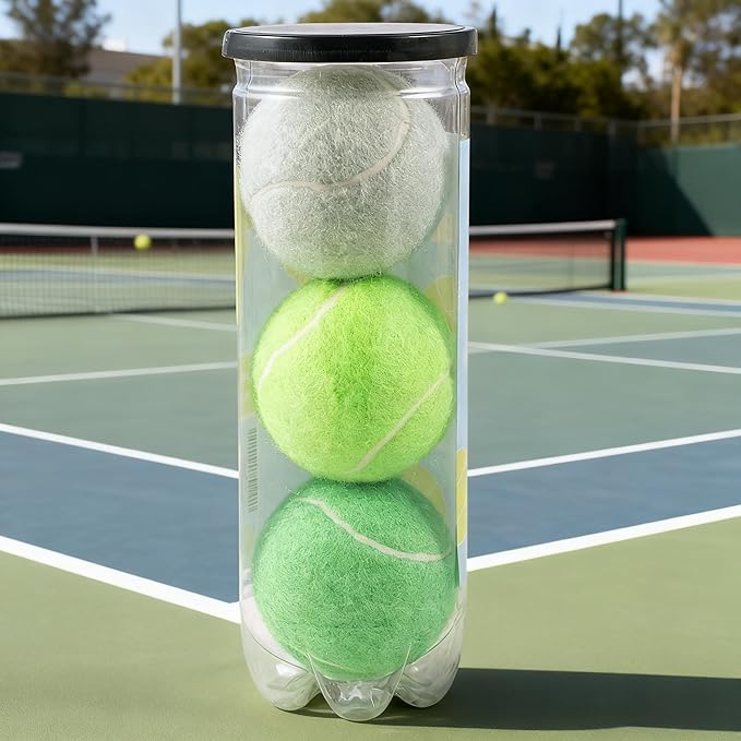 QF ENTHUSY Pink Tennis Balls, 3 Pack Colored Tennis, Suitable for Beginner, Training, Matches & Practice Sessions