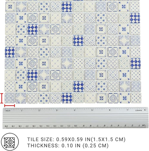 150 pcs, Dollhouse Flooring, 1:12 Scale Doll House Tiles, Miniature Checkerboard Floor, REDUCIO! (Timeless Porcelain)