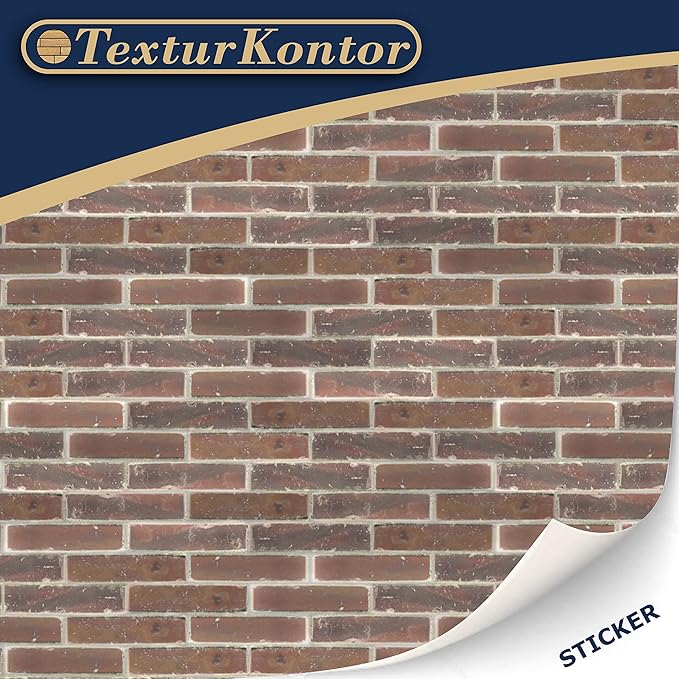 3 Sheets Self-Adhesive Wall Cladding for Dollhouse 1:12 Scale (Brown Bricks)