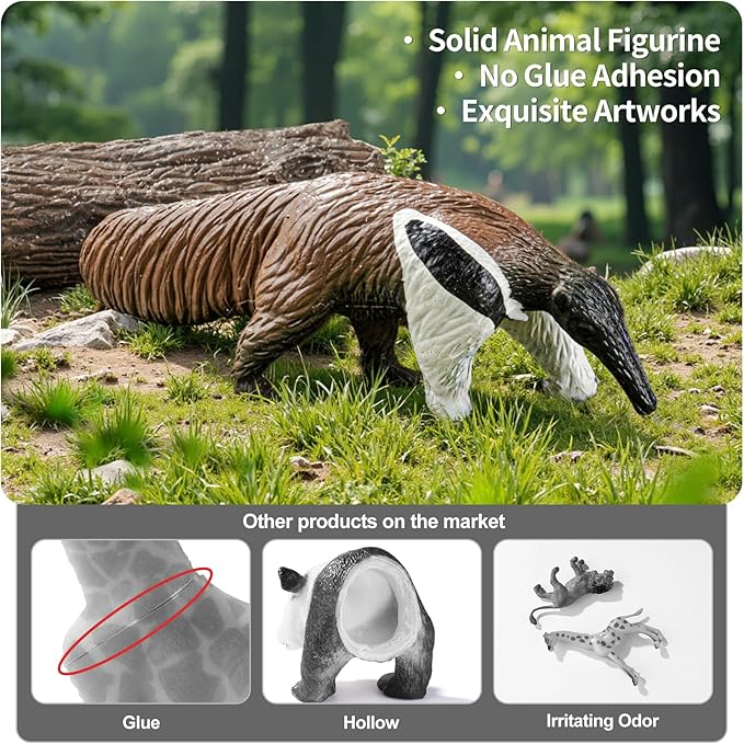 12PCS Realistic Rainforest Animal Figurines Toys, Rainforest Diorama Supplies Party Favor, Jungle Animals Figures Toys Learning Toys for Toddlers Kids Boys Girls, Toddler Playset
