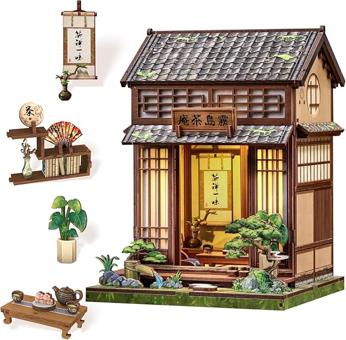Book Nook Kit, DIY Miniature House Kits for Adult and Teens, Dollhouse Tiny Booknook Garden House Bookshelf, DIY Craft Gifts for Family and Friends
