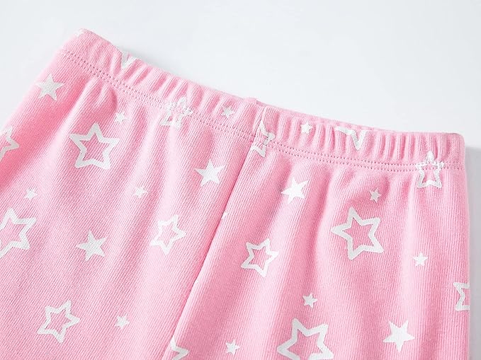 Babyroom Girls Matching Doll&Toddler 4 Piece Cotton Pajamas Toddler Christmas Sleepwear