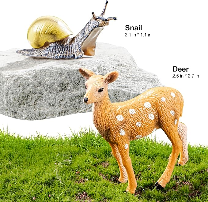 Realistic Animal Figurines Set,14PCS Assorted Insects, Birds, Mammals & Reptiles Figures for Kids Nature Exploration, Science Educational Toys, Desktop Decor, Learning Toy, Sensory Toys