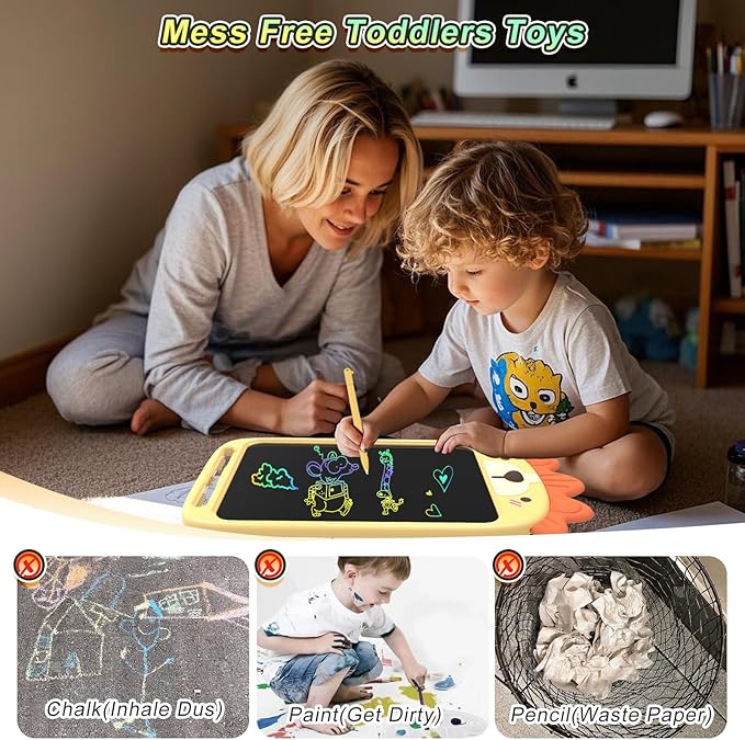 CHAFEGY 10 Inch LCD Writing Tablet, Erasable Doodle Board Toy, Cute Lion Drawing Pad for Kids Ages 2-6 - Educational Christmas Birthday Gift (Lion)
